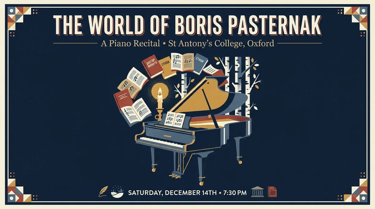 The World of Boris Pasternak piano recital poster